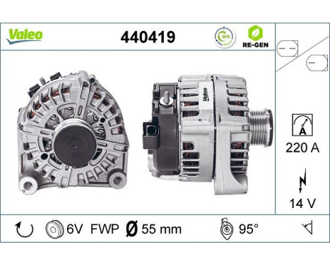 Alternator REMANUFACTURED PREMIUM 440419 Valeo, Image 5