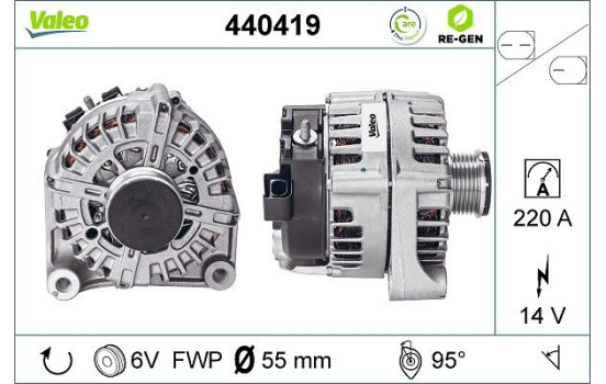 Alternator REMANUFACTURED PREMIUM 440419 Valeo, Image 3