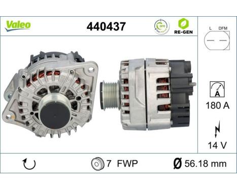 Alternator REMANUFACTURED PREMIUM 440437 Valeo, Image 5