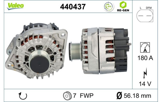 Alternator REMANUFACTURED PREMIUM 440437 Valeo, Image 5