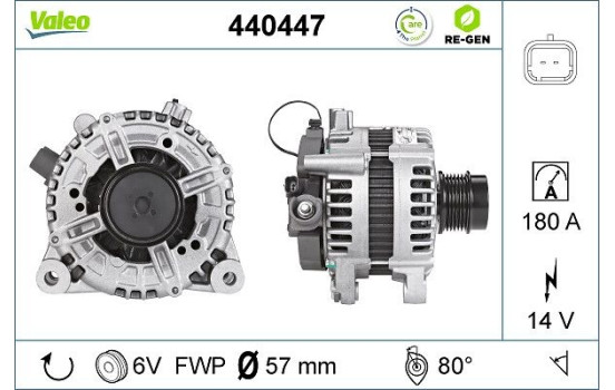 Alternator REMANUFACTURED PREMIUM 440447 Valeo, Image 2