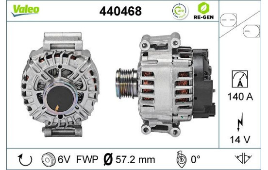 Alternator REMANUFACTURED PREMIUM 440468 Valeo, Image 2