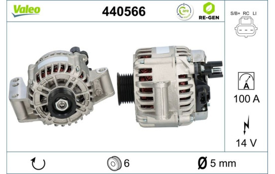Alternator REMANUFACTURED PREMIUM 440566 Valeo, Image 5