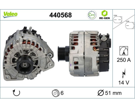 Alternator REMANUFACTURED PREMIUM 440568 Valeo, Image 5