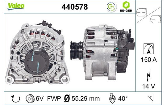Alternator REMANUFACTURED PREMIUM 440578 Valeo, Image 3
