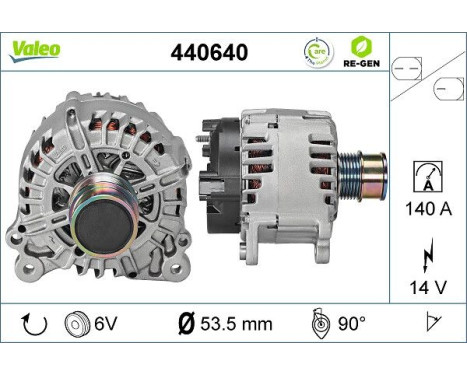 Alternator REMANUFACTURED PREMIUM 440640 Valeo, Image 2