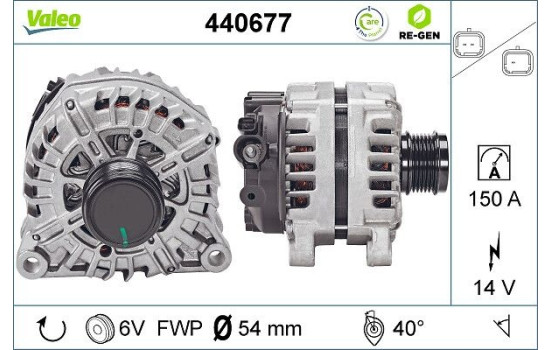 Alternator REMANUFACTURED PREMIUM 440677 Valeo, Image 2