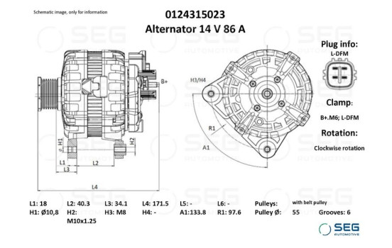 Alternator Toyota 80A, Image 6