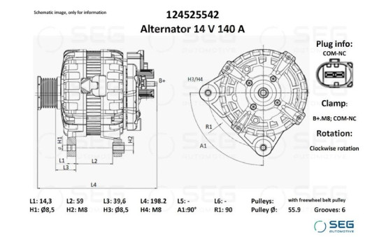 Alternator Volkswagen 140A