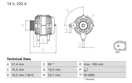 Dynamo / Alternator 0 986 084 840 Bosch