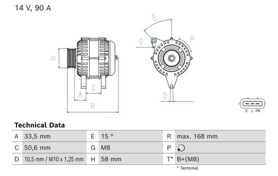 Dynamo / Alternator 0 986 084 970 Bosch