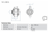 Dynamo / Alternator 0 986 084 980 Bosch