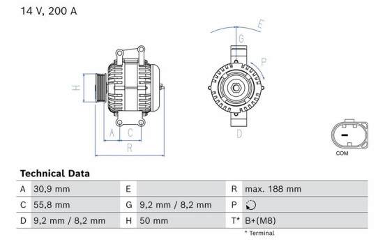Dynamo / Alternator 0 986 084 980 Bosch