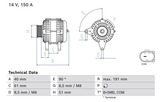Dynamo / Alternator 0 986 085 020 Bosch, Image 2