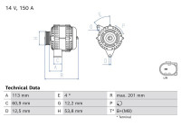 Dynamo / Alternator 0 986 085 090 Bosch