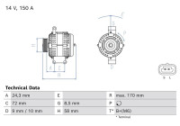 Dynamo / Alternator 0.986.085.110 Bosch