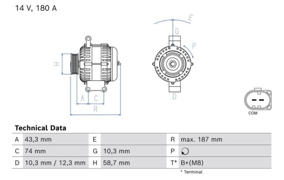 Dynamo / Alternator 0.986.085.970 Bosch