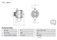 Dynamo / Alternator 0 986 086 520 Bosch