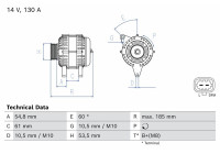 Dynamo / Alternator 0 986 087 460 Bosch