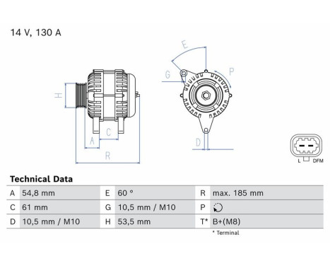 Dynamo / Alternator 0 986 087 460 Bosch