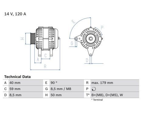 Dynamo / Alternator 3895 Bosch