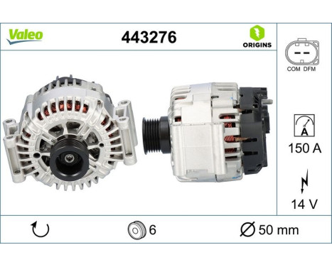 Dynamo / Alternator 443276 Valeo, Image 4