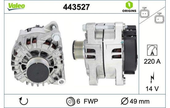Dynamo / Alternator 443527 Valeo