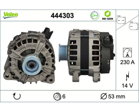 Dynamo / Alternator 444303 Valeo, Image 2