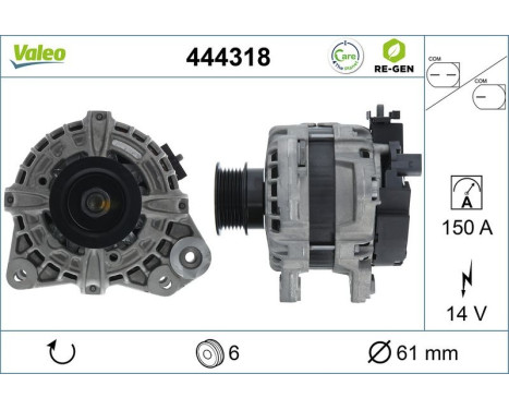 Dynamo / Alternator 444318 Valeo, Image 5