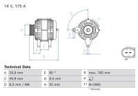 Dynamo / Alternator 8180 Bosch