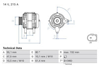 Dynamo / Alternator 8392 Bosch