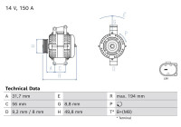Dynamo / Alternator 8401 Bosch