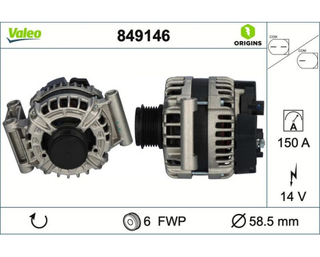 Dynamo / Alternator 849146 Valeo, Image 4
