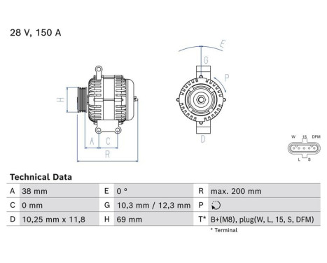 Dynamo / Alternator 8536 Bosch, Image 2