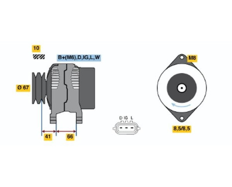 Dynamo / Alternator GCM1(>)14V23/55A Bosch