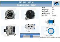 Dynamo BMW 155A 215.533.155.210 Bosch