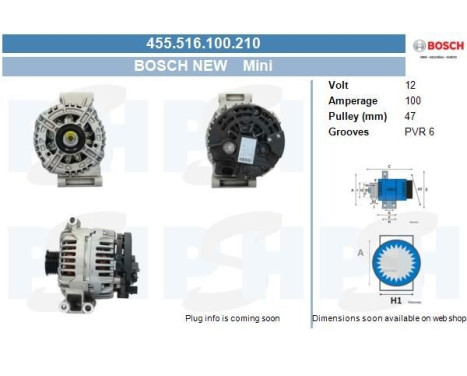 Dynamo Mini 100A 455.516.100.210 Bosch
