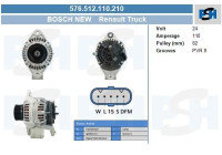 Dynamo Renault 110A 576.512.110.210 Bosch