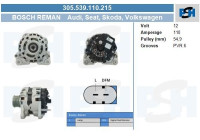 Dynamo Volkswagen 110A 305.539.110.215 Bosch