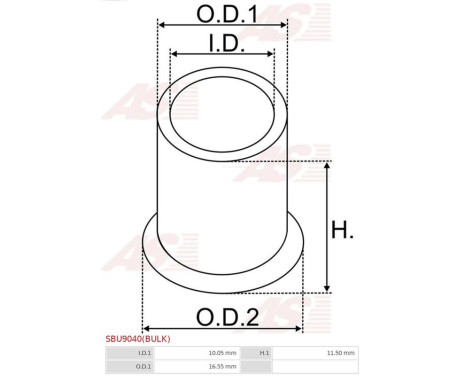 Bush, starter motor shaft, Image 2