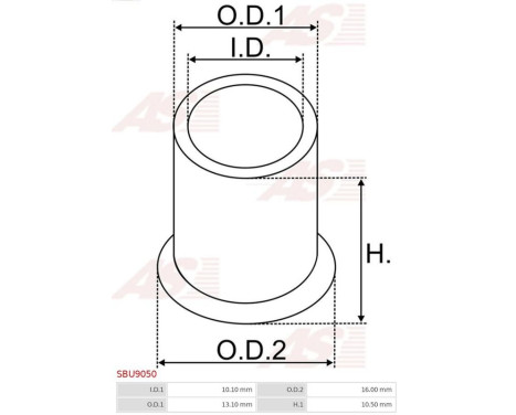 Bush, starter motor shaft, Image 2