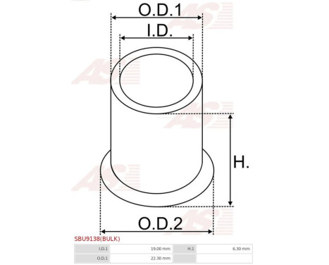 Bush, starter motor shaft, Image 2