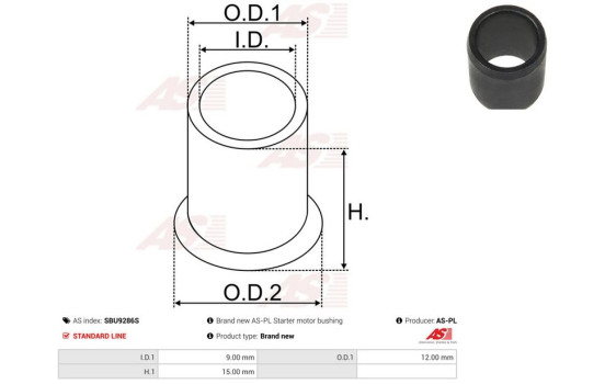 Bush, starter motor shaft, Image 2
