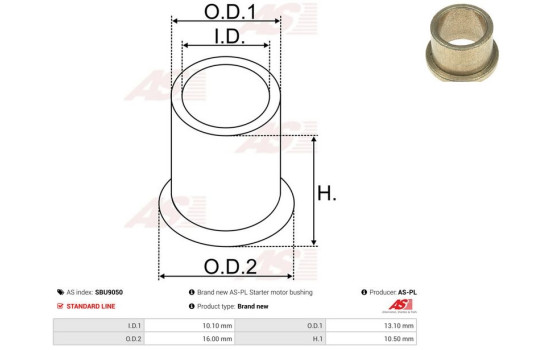Bush, starter motor shaft, Image 2