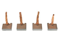 Carbon brush, starter motor
