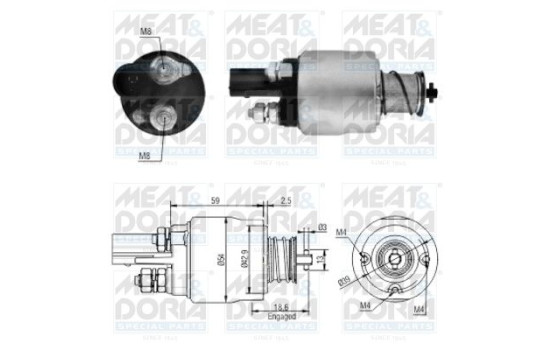 Contactor, starter motor