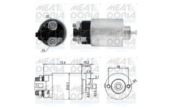 Contactor, starter motor