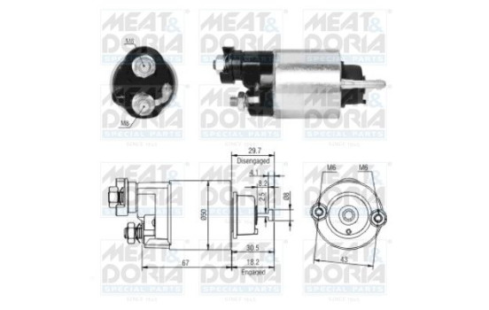 Contactor, starter motor