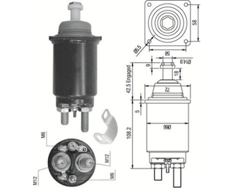 Contactor, starter motor