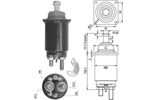 Contactor, starter motor